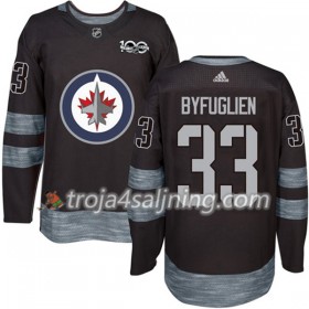 Winnipeg Jets tröja Dustin Byfuglien 33 1917-2017 100th Anniversary Adidas Svart Authentic - NHL Tröjor Herr